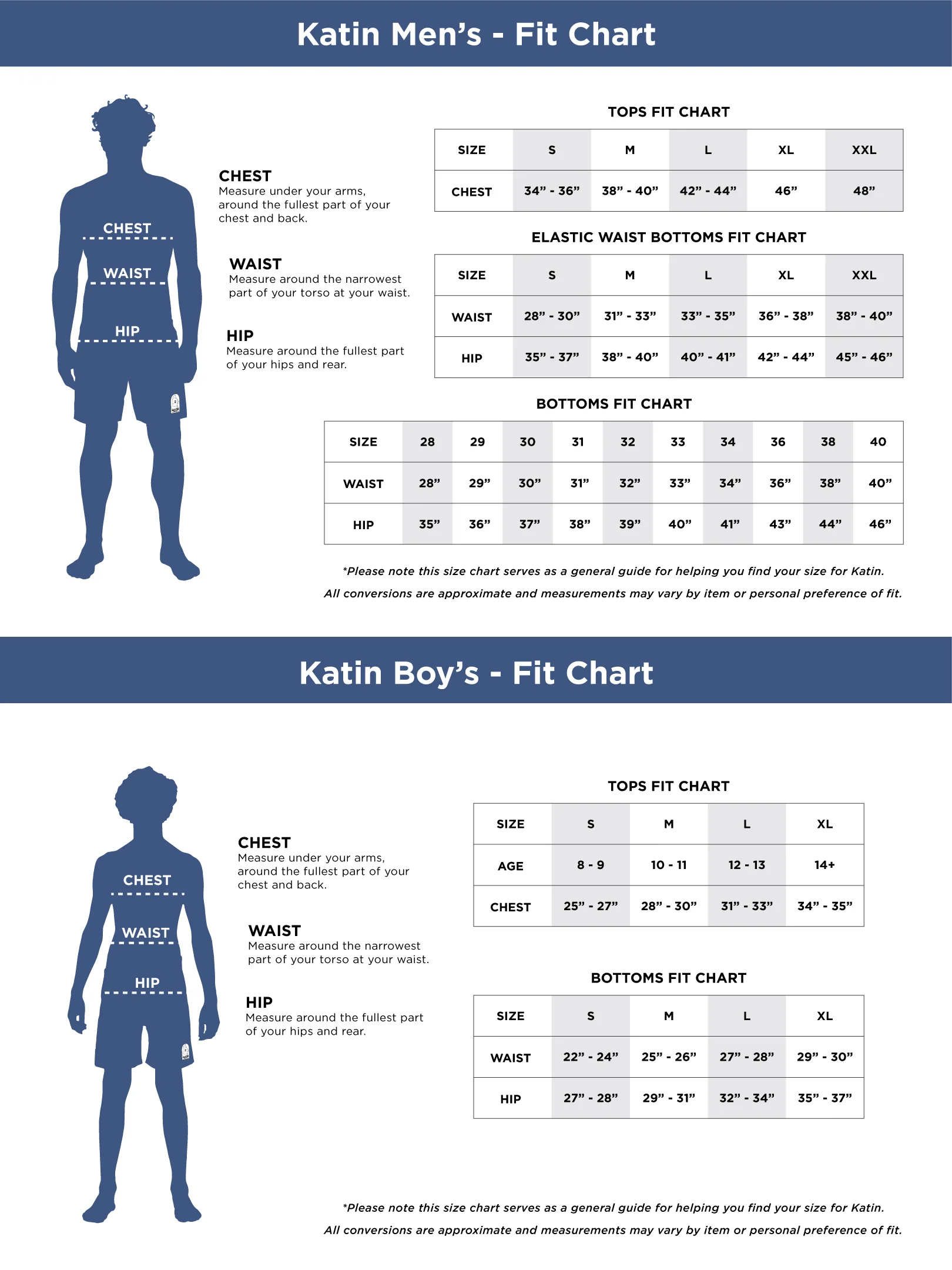 Size Chart Size Chart